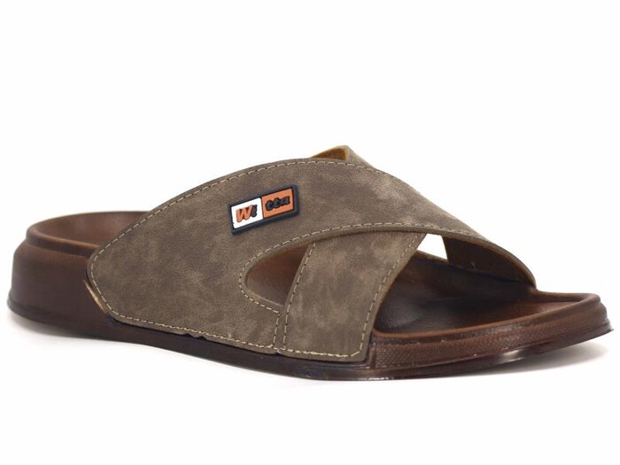 Witta Merdane 54202 Çapraz Comfort Kutulu Günlük Terlik Vizon - 1