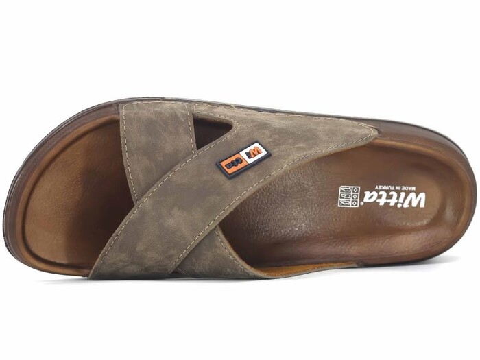 Witta Merdane 54202 Çapraz Comfort Kutulu Günlük Terlik Vizon - 2