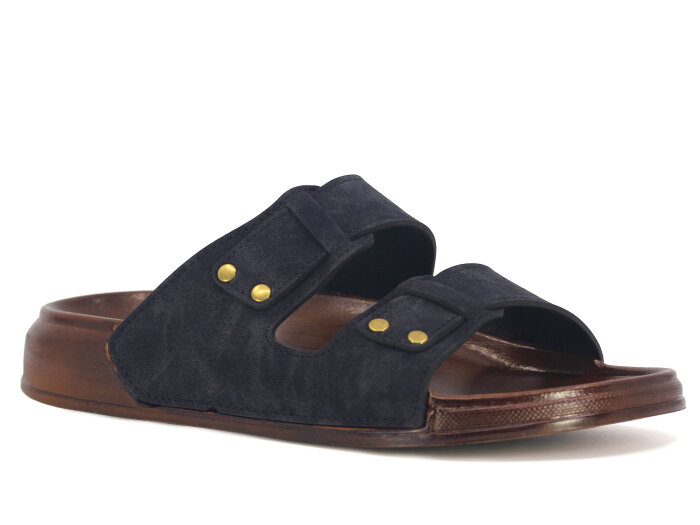 Witta Merdane 54209 Çift Toka Comfort Kutulu Günlük Terlik Siyah - Witta