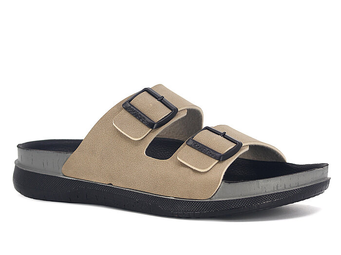 Witta Merdane 56401 Çift Toka Kutulu Günlük Terlik Bej - 1