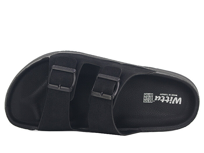 Witta Merdane 56401 Çift Toka Kutulu Günlük Terlik Siyah - 2