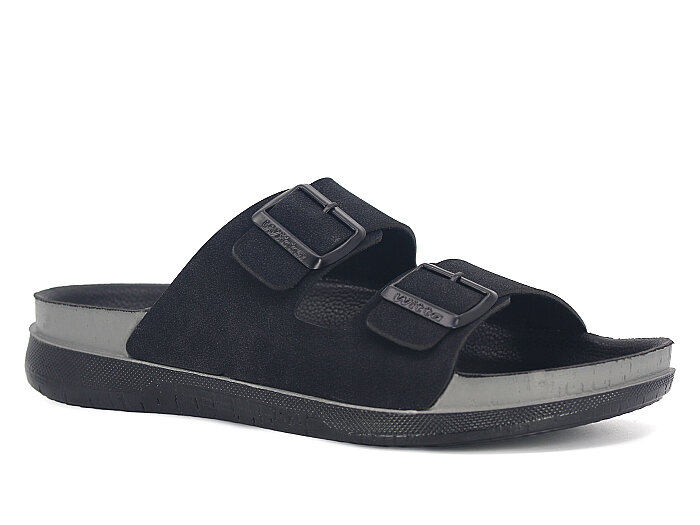 Witta Merdane 56401 Çift Toka Kutulu Günlük Terlik Siyah - 1