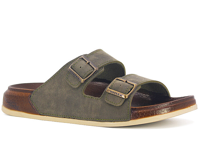 Witta Zenne 55201 (38-40) Çift Toka Comfort Kutulu Günlük Terlik Haki - 1