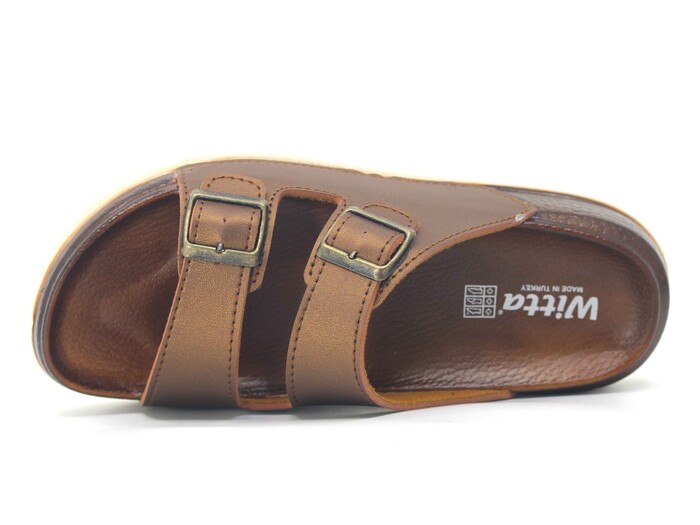 Witta Zenne 55201 Çift Toka Comfort Kutulu Günlük Terlik Bakır - 2