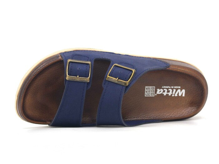 Witta Zenne 55201 Çift Toka Comfort Kutulu Günlük Terlik Lacivert - 2