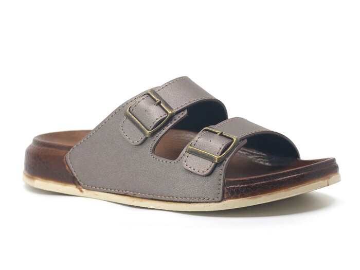 Witta Zenne 55201 Çift Toka Comfort Kutulu Günlük Terlik Platin