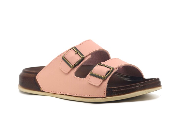 Witta Zenne 55201 Çift Toka Comfort Kutulu Günlük Terlik Pudra - 1