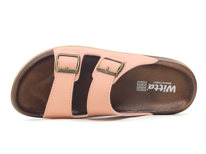 Witta Zenne 55201 Çift Toka Comfort Kutulu Günlük Terlik Pudra