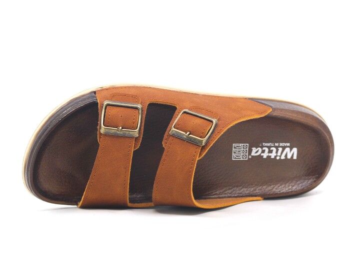 Witta Zenne 55201 Çift Toka Comfort Kutulu Günlük Terlik Taba - 2