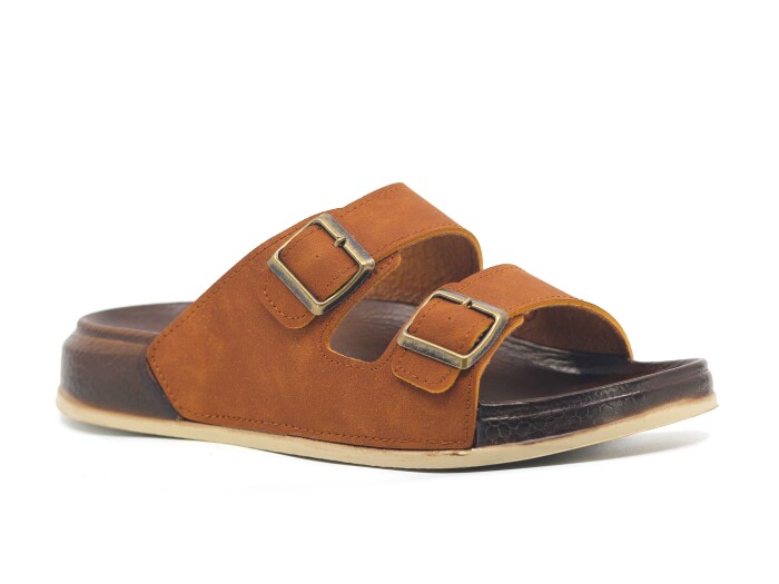 Witta Zenne 55201 Çift Toka Comfort Kutulu Günlük Terlik Taba - 1