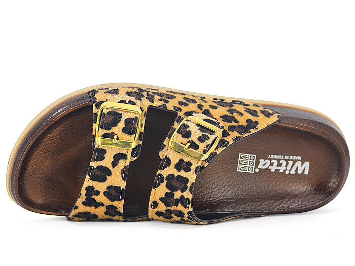 Witta Zenne 55204 Leopar Çift Toka Kutulu Günlük Terlik Leopar - 2