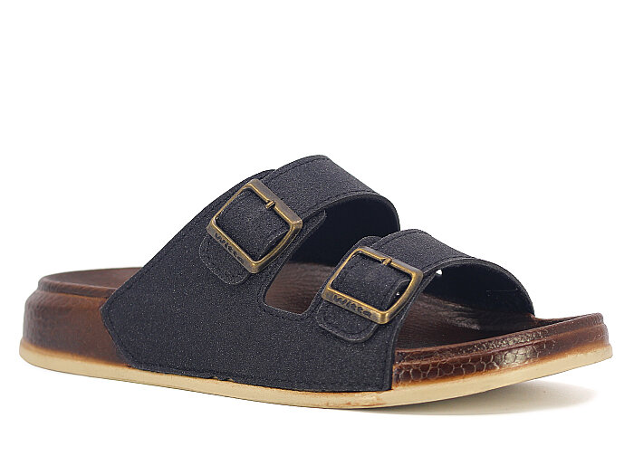 Witta Zenne 55206 Çift Toka Comfort Kutulu Günlük Terlik Siyah - Witta