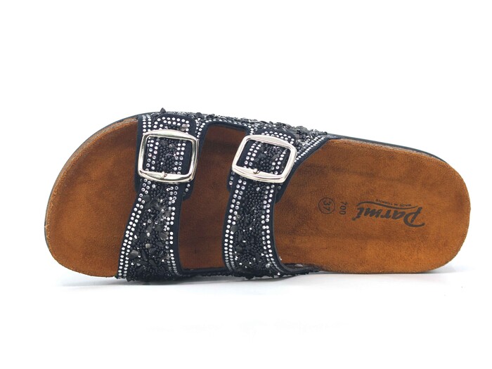 Witta Zenne 55702 Çift Toka Taşlı Kutulu Günlük Terlik Siyah - Witta (1)