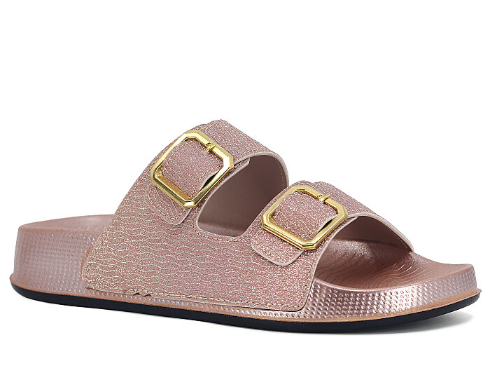 Witta Zenne 56301 Çift Toka Simli Kutulu Günlük Terlik Gül - 1