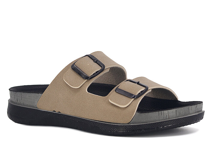 Witta Zenne 56351 Çift Toka Kutulu Günlük Terlik Bej - 1