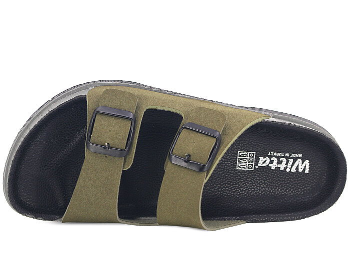 Witta Zenne 56351 Çift Toka Kutulu Günlük Terlik Haki - Witta (1)