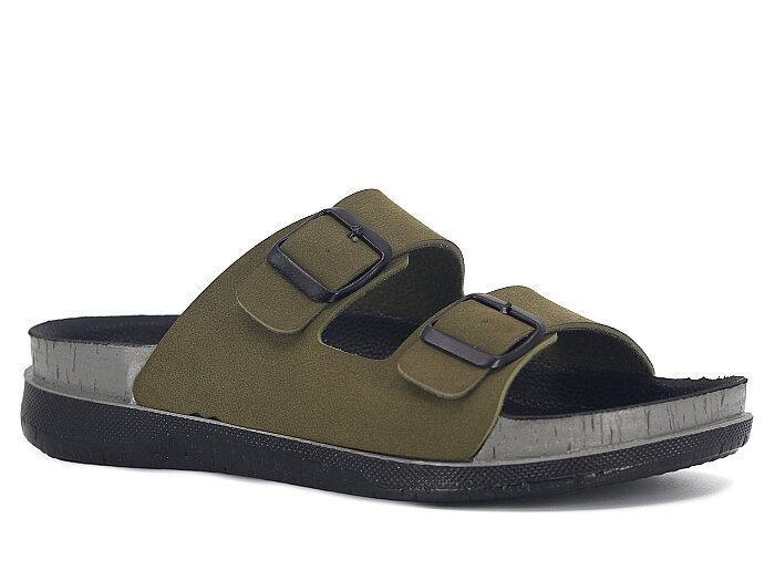 Witta Zenne 56351 Çift Toka Kutulu Günlük Terlik Haki - Witta