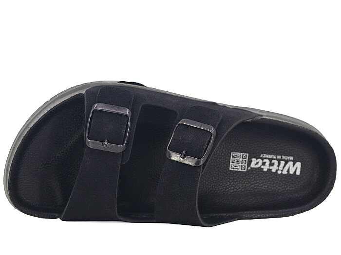 Witta Zenne 56351 Çift Toka Kutulu Günlük Terlik Siyah - Witta (1)