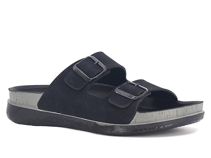 Witta Zenne 56351 Çift Toka Kutulu Günlük Terlik Siyah - 1