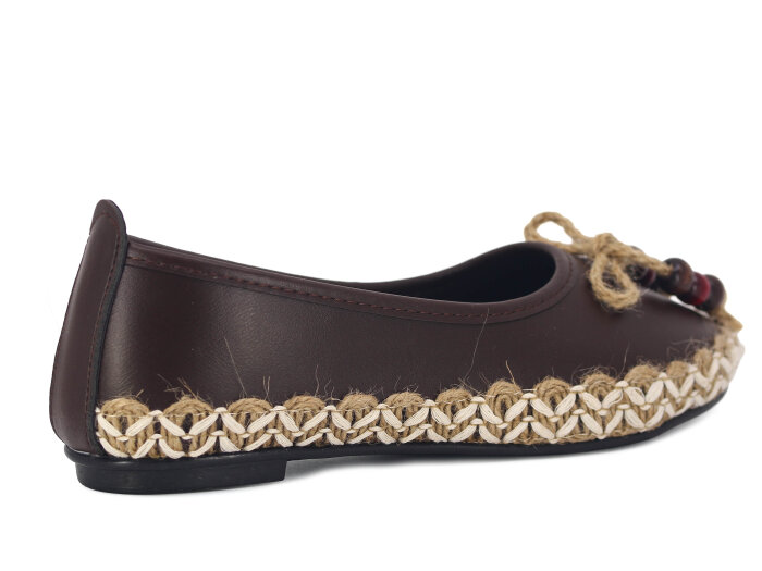 Yiğit Zenne Boncuk Babet Ayakkabı Kahve - 3