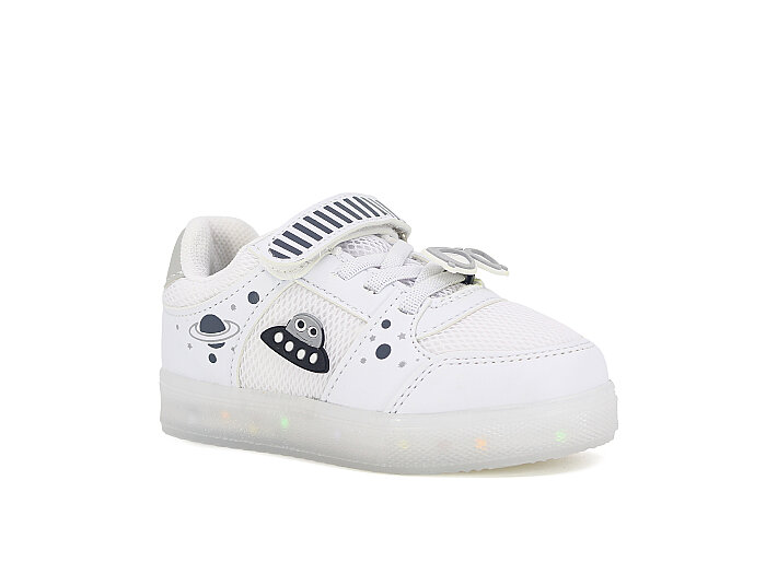 Yumix Bebe T03 Işıklı Anorak Spor Ayakkabı Beyaz - Buz - Yumix