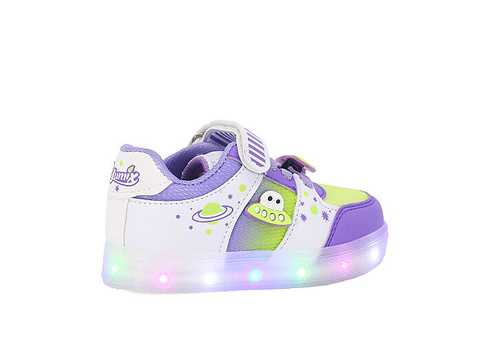 Yumix Bebe T03 Işıklı Anorak Spor Ayakkabı Beyaz - Lila - 3