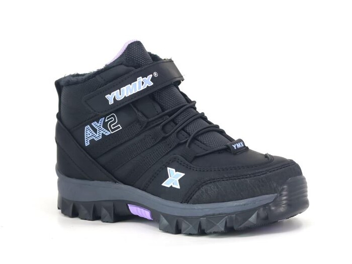 Yumix Filet Trekking Uzun Bot Siyah - Lila