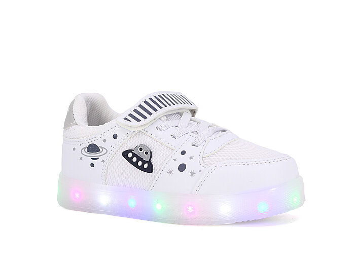 Yumix Patik T03 Işıklı Anorak Spor Ayakkabı Beyaz - Buz - Yumix