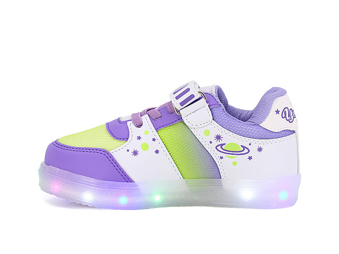 Yumix Patik T03 Işıklı Anorak Spor Ayakkabı Beyaz - Lila - 2