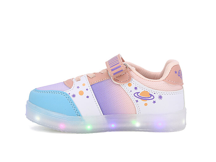 Yumix Patik T03 Işıklı Anorak Spor Ayakkabı Beyaz - Pudra - Yumix (1)