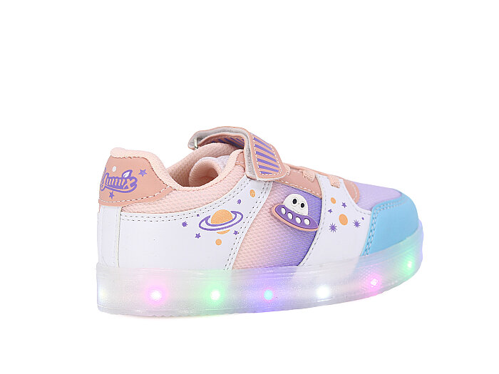 Yumix Patik T03 Işıklı Anorak Spor Ayakkabı Beyaz - Pudra - 3