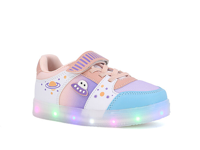 Yumix Patik T03 Işıklı Anorak Spor Ayakkabı Beyaz - Pudra - Yumix