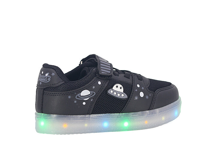 Yumix Patik T03 Işıklı Anorak Spor Ayakkabı Siyah - Füme - 3