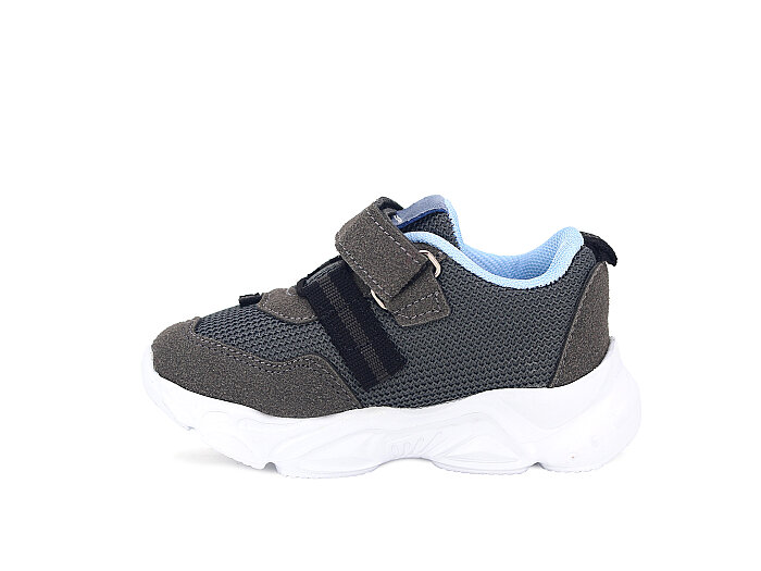 Zaby Bebe 6001 Cırtlı Işıklı Spor Ayakkabı Füme - Zaby (1)