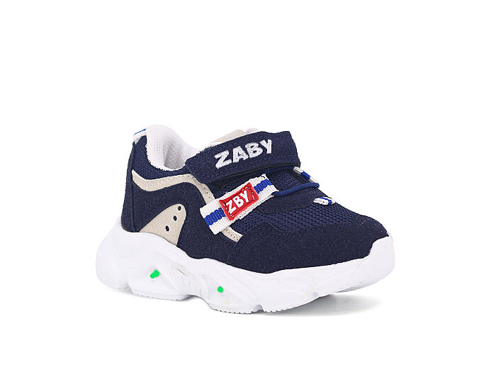 Zaby Bebe 6001 Cırtlı Işıklı Spor Ayakkabı Lacivert - Zaby