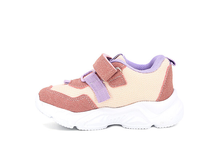 Zaby Bebe 6001 Cırtlı Işıklı Spor Ayakkabı Pudra - Zaby (1)