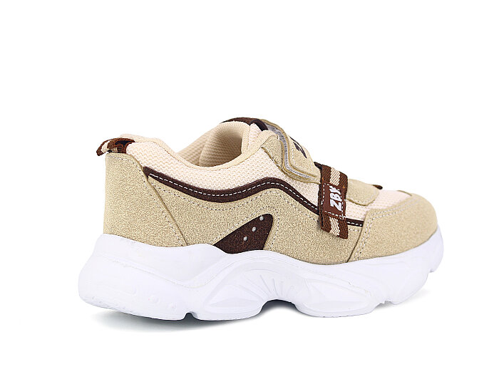 Zaby Patik 6001 Cırtlı Spor Ayakkabı Bej - Kahve - 3