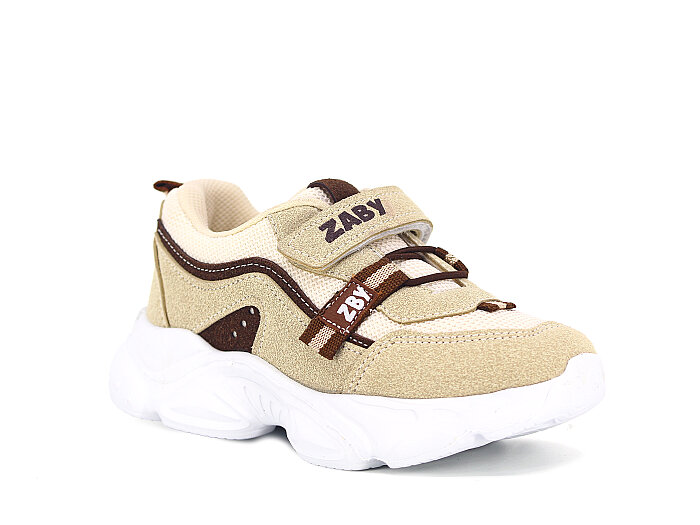 Zaby Patik 6001 Cırtlı Spor Ayakkabı Bej - Kahve - 1