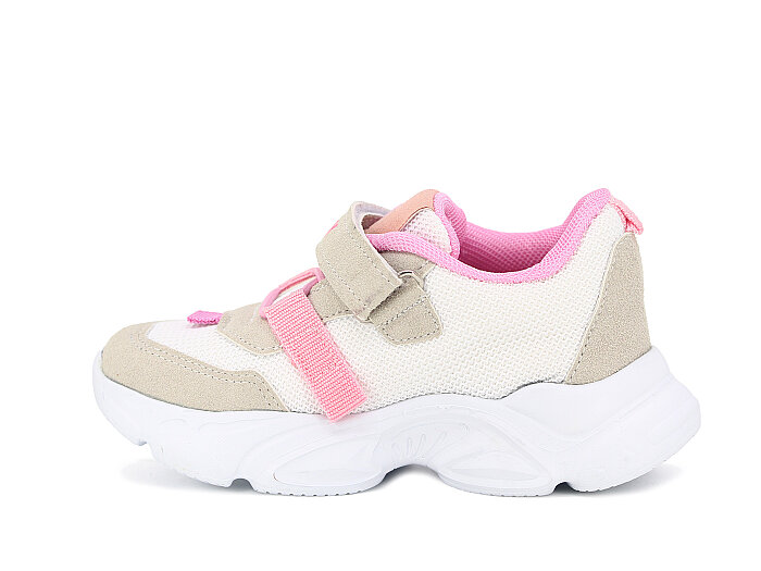 Zaby Patik 6001 Cırtlı Spor Ayakkabı Gri - Pembe - Zaby (1)