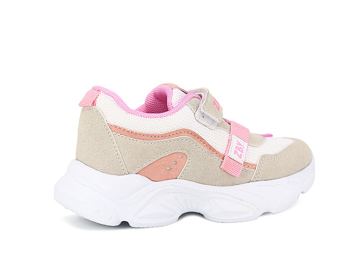 Zaby Patik 6001 Cırtlı Spor Ayakkabı Gri - Pembe - 3