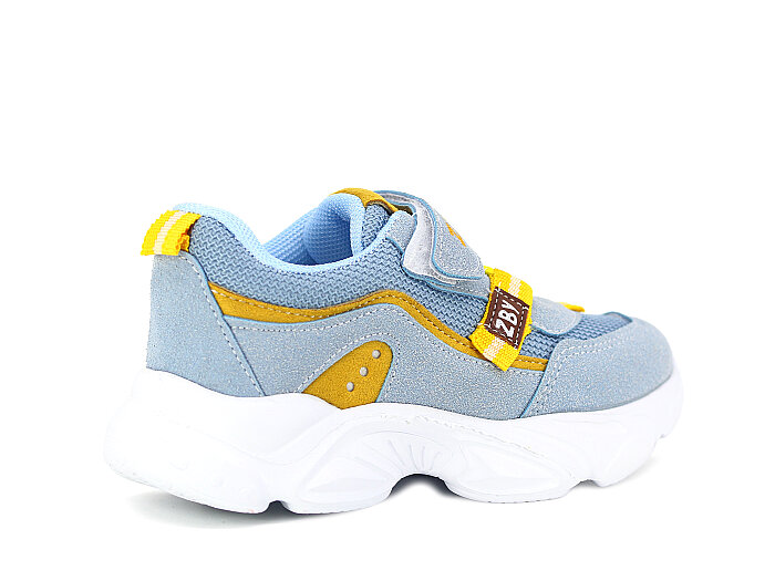 Zaby Patik 6001 Cırtlı Spor Ayakkabı Mavi - Sarı - 3
