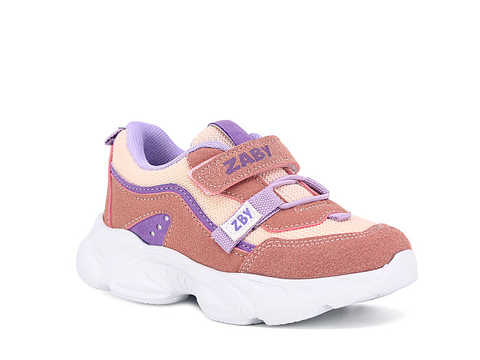 Zaby Patik 6001 Cırtlı Spor Ayakkabı Pudra - 1