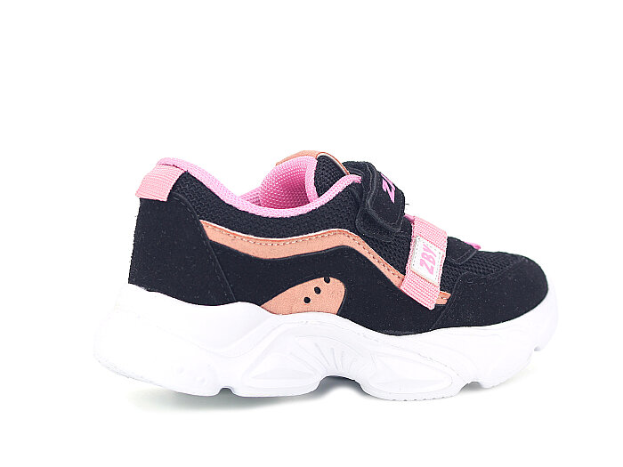 Zaby Patik 6001 Cırtlı Spor Ayakkabı Siyah - Pembe - 3