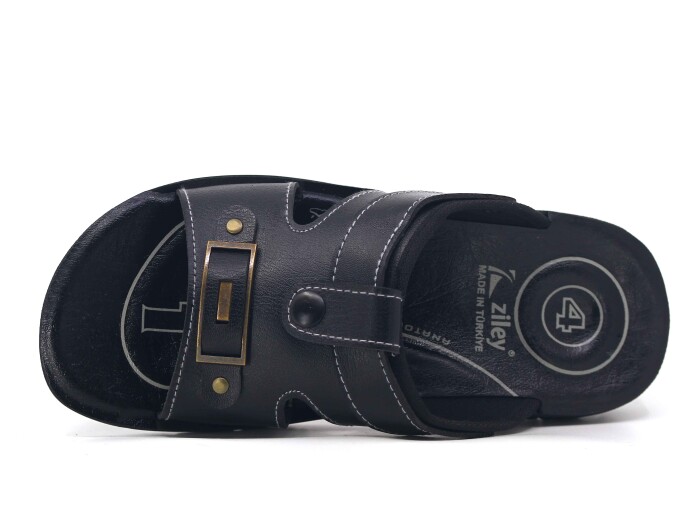 Ziley Merdane 00780.00 Dört Noktalı Döngülü Terlik Siyah - Ziley (1)