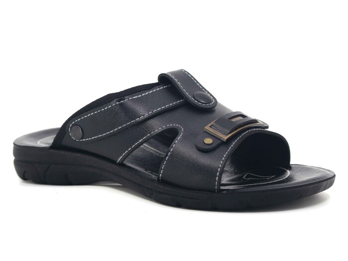 Ziley Merdane 00780.00 Dört Noktalı Döngülü Terlik Siyah - Ziley