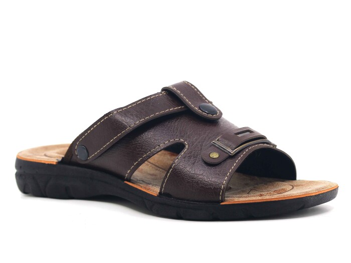 Ziley Merdane 00780.04 Dört Noktalı Döngülü Terlik Kahve - Ziley