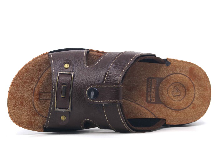 Ziley Merdane 00780.04 Dört Noktalı Döngülü Terlik Kahve - Ziley (1)