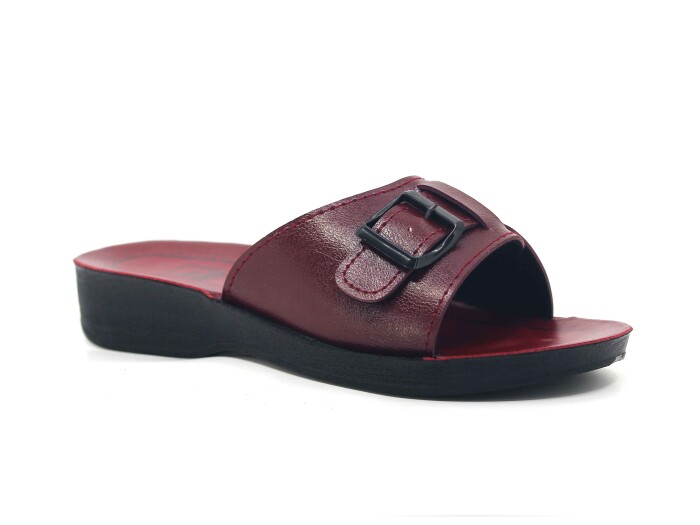 Ziley Zenne 00042.25 Tek Toka Poşetli Günlük Terlik Bordo 