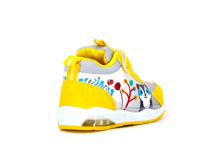 Zıpzıp Bebe 055 Resimli Cilt Işıklı Spor Ayakkabı Sarı - Buz - 3
