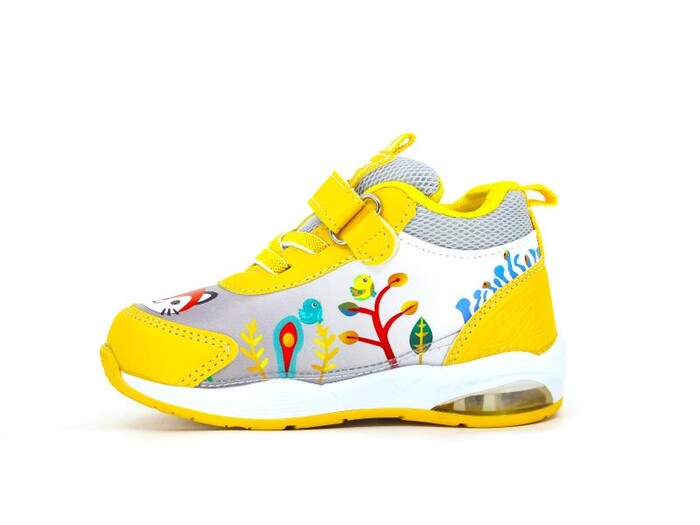 Zıpzıp Bebe 055 Resimli Cilt Işıklı Spor Ayakkabı Sarı - Buz - 2